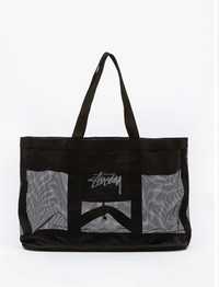 STUSSY Mesh Beach Tote Bag Black Сумка Стусі шопер