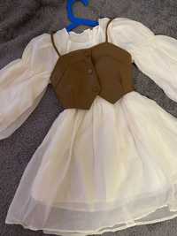 Сукня святкова пишна з корсетом кожа 104 110