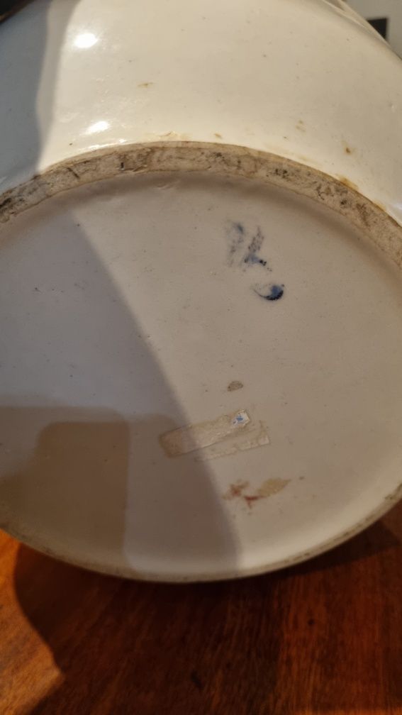 Dwie misy Stara wielka ceramiczna misa do wody mycia miska