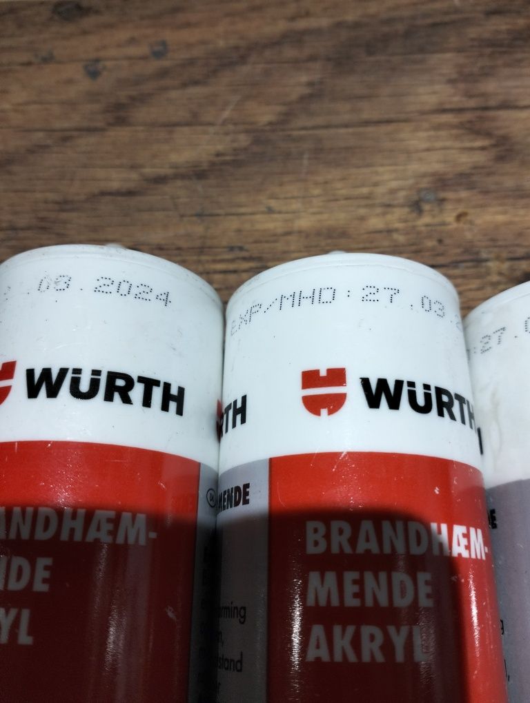 Würth Akryl ogniochronny Biały 310 ml.