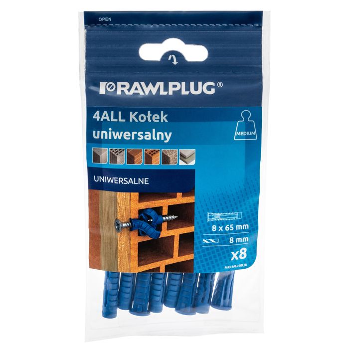 Kołek uniwersalny 4ALL 8 x 65 mm 8  szt.RAWLPLUG