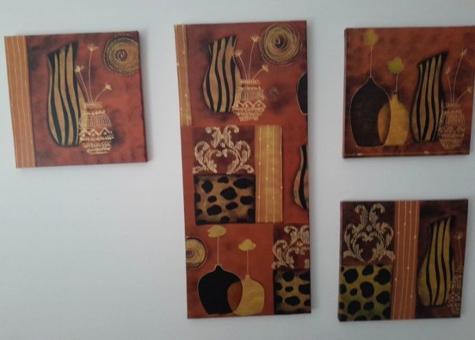 Conjunto de 4 telas de parede