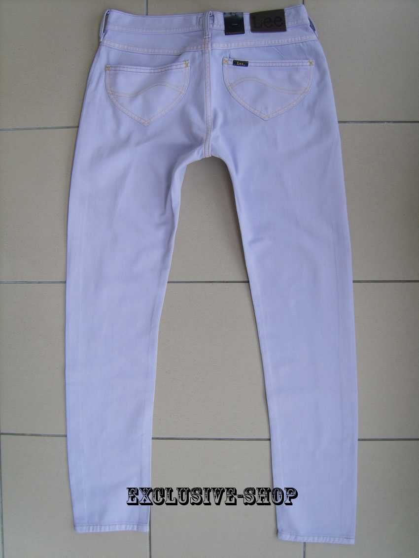 Jeansy Lee Long Purple spodnie damskie rurki W28 L33 pas 82 cm