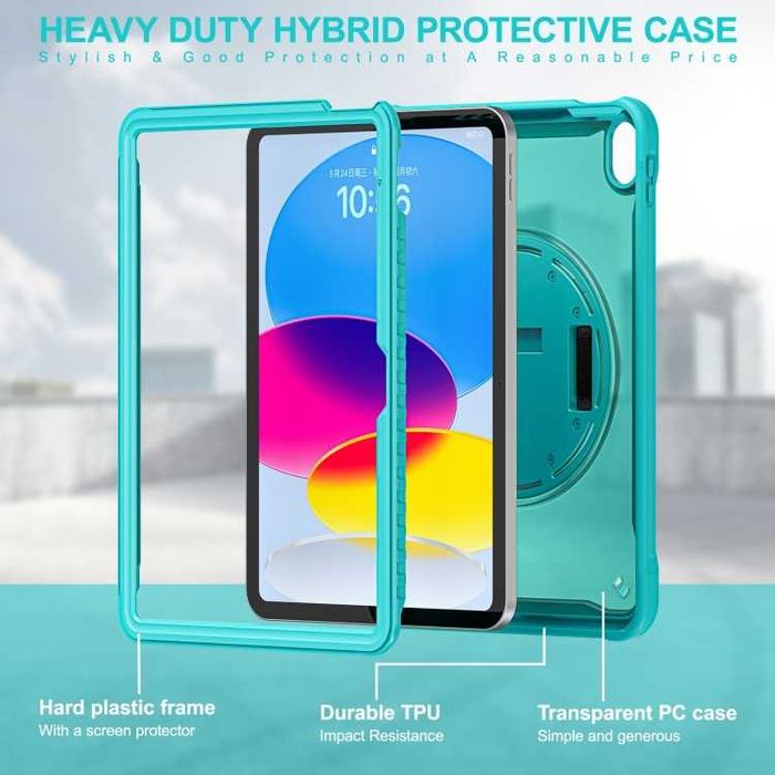 Pancerne Etui Obudowa z Uchwytem i Paskiem do iPad 10 2022 / iPad 11