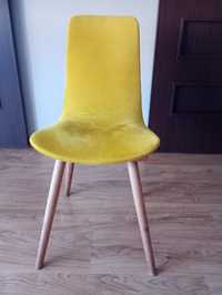 Krzesełko tapicerowane żółte