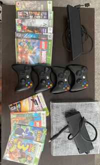 Xbox 360 + controlos + Kinect + 14 jogos