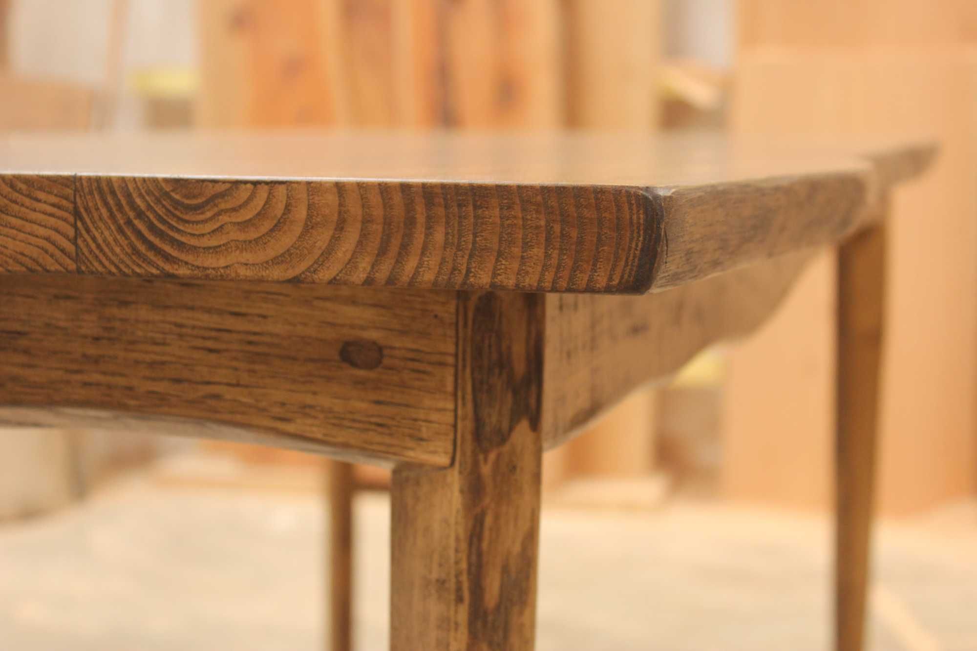 Mesa de Castanho Maciça borda orgânica 175x80 (ou á medida)