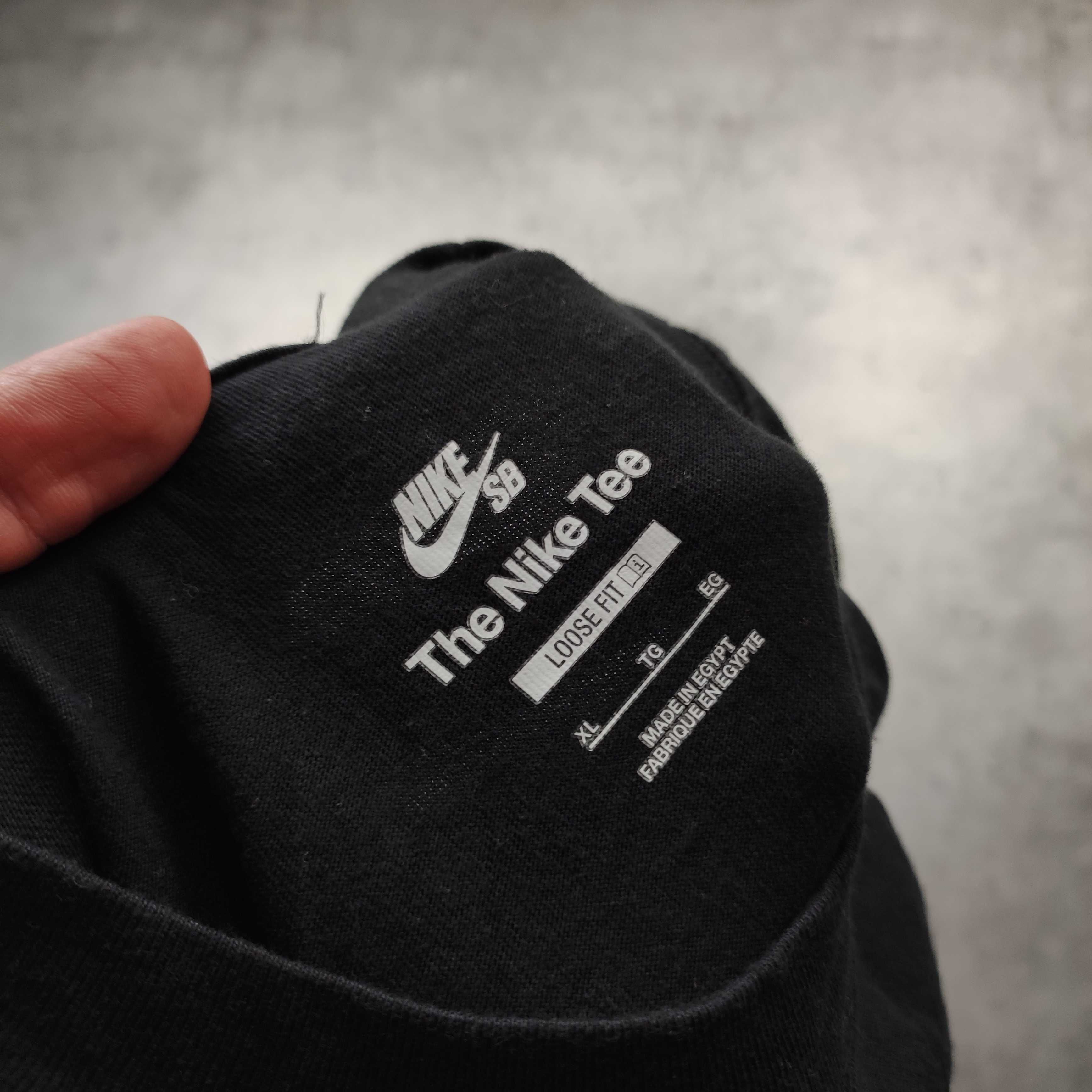 MĘSKA Koszulka Bawełna Blank Basic Czarna PREMIUM Nike SB Skateboards