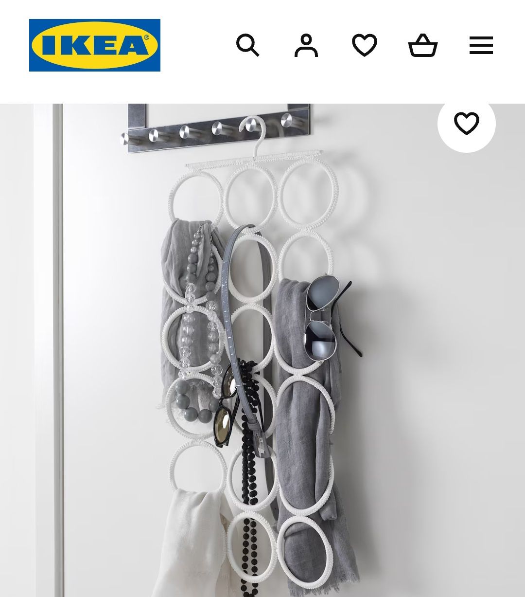 Wieszak Ikea Komplement na krawaty szaliki akcesoria