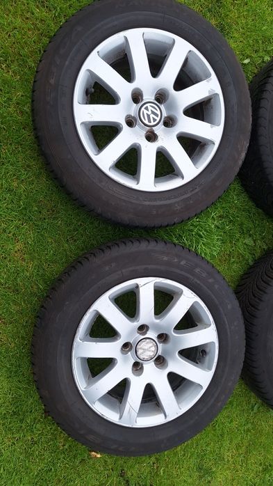 Alufelgi 15 5×112 et 37 vw passat b5 opony wielosezonowe 195/65 r15