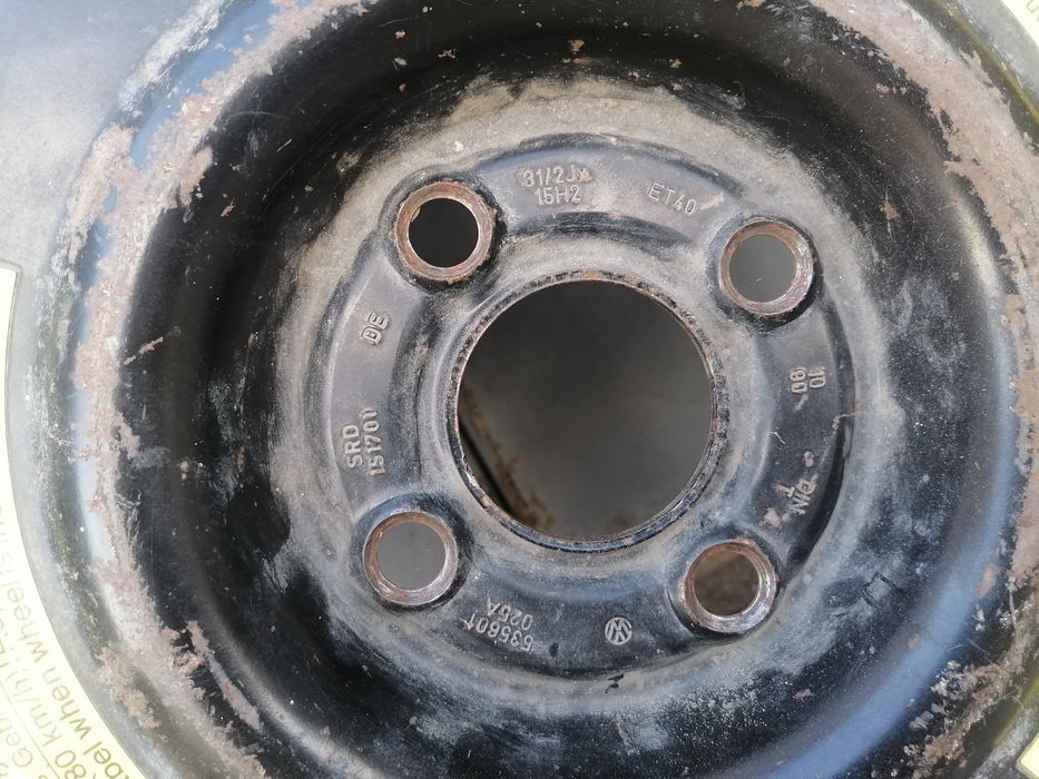 Аварийное колесо докатка VW ORIGINAL, 15 дюймов, арт. 535 601 025А