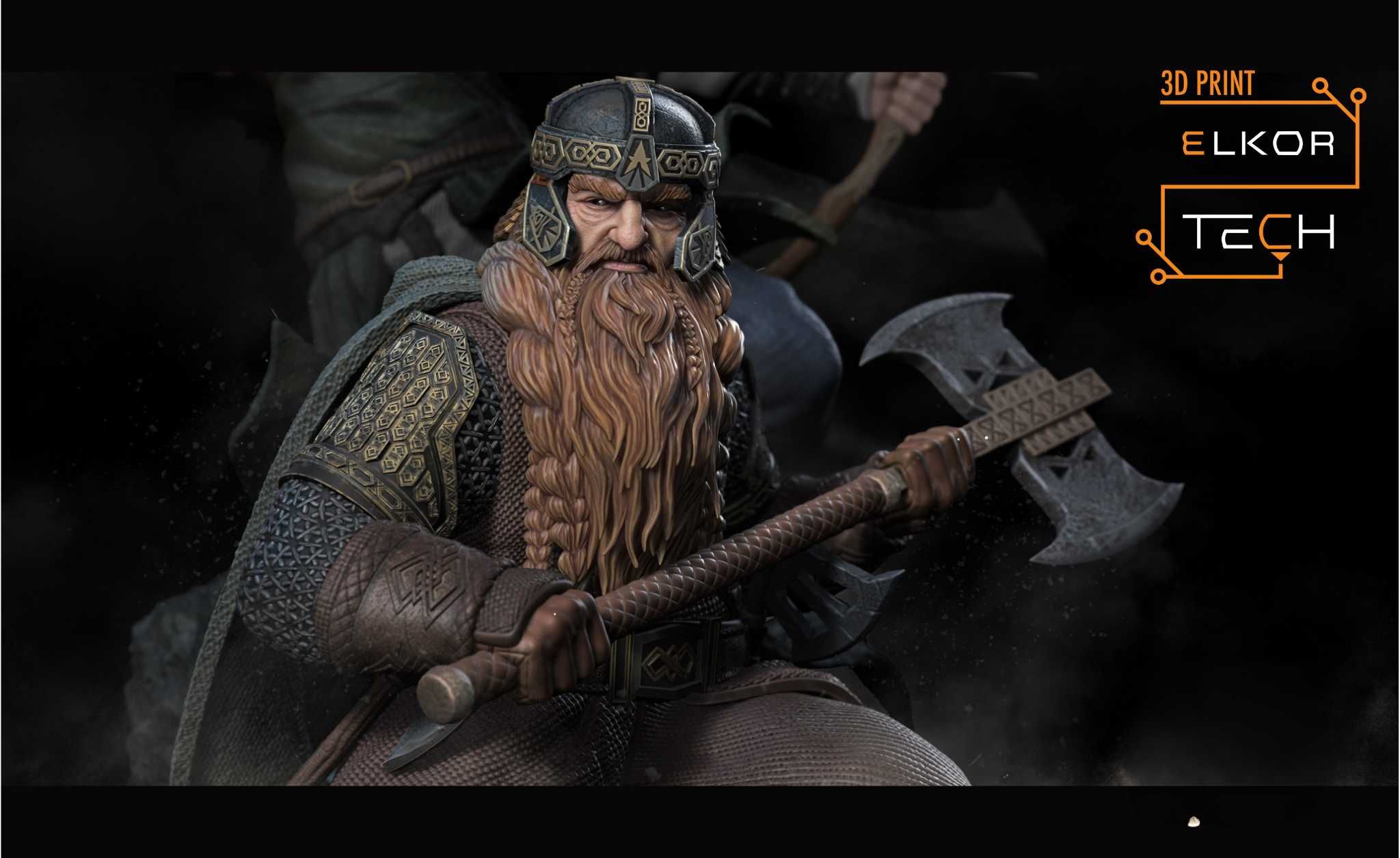 Figurka Gimli i Legolasa z Władcy Pierścieni