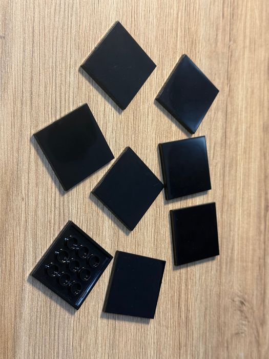 Lego tile 4 x 4 nowe czarne 8 sztuk 1751