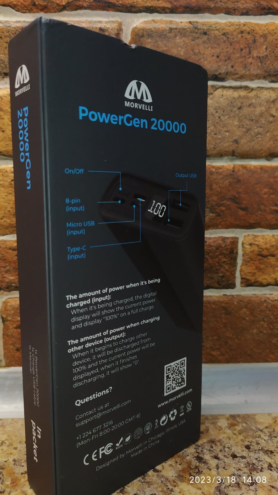 PowerBank Morvelly 20000 mah 74w