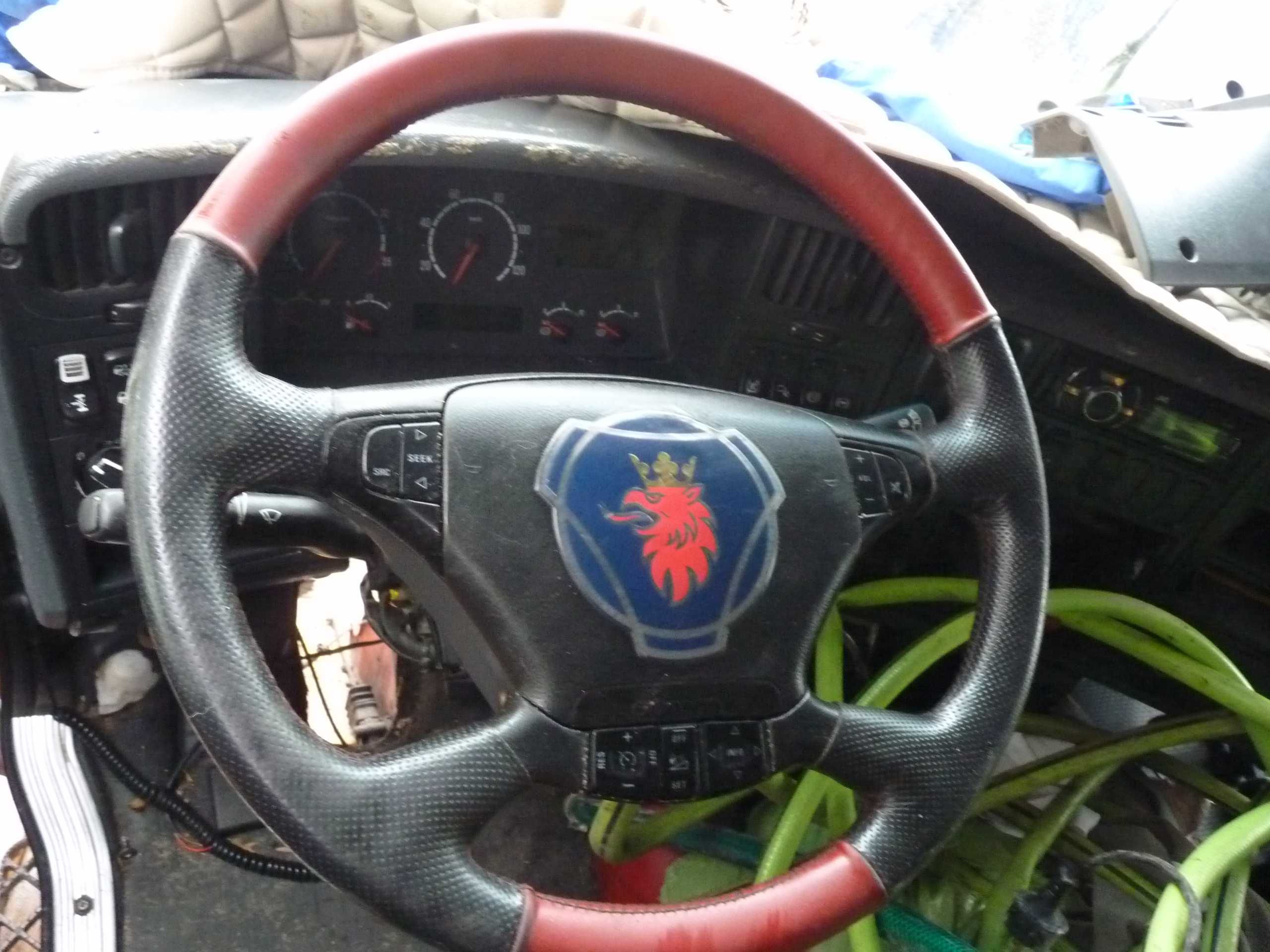 Kierownica Scania R 2006 r multifunkcja skóra