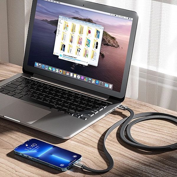 WK Design King Kong 2nd Gen series płaski kabel USB - USB Typ C do szy