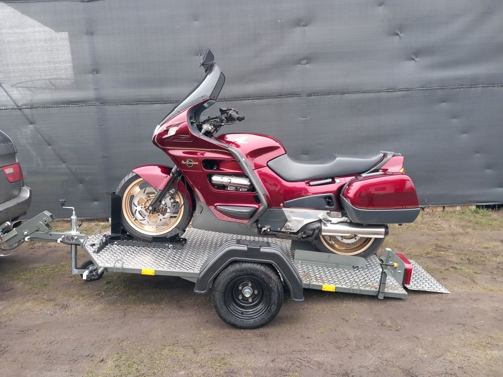 Przyczepka motocyklowa Snipe, bardzo niska , DMC 550 kg , jak nowa