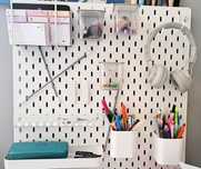 Organizer na scianę, tablica perforowana Ikea 76x56 plus akcesoria