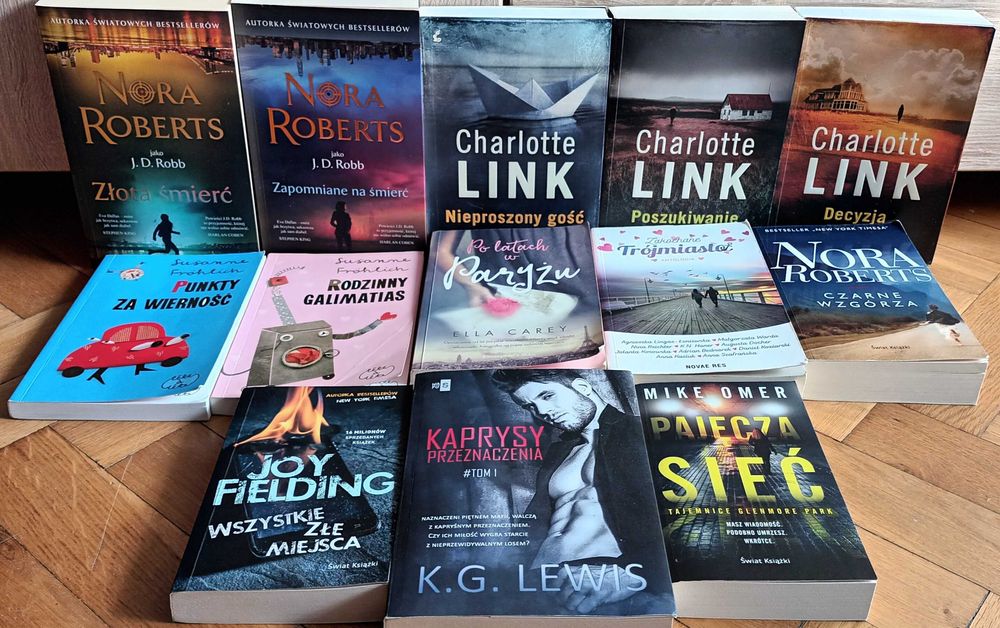 Książki kryminał, dramat, obyczaj.