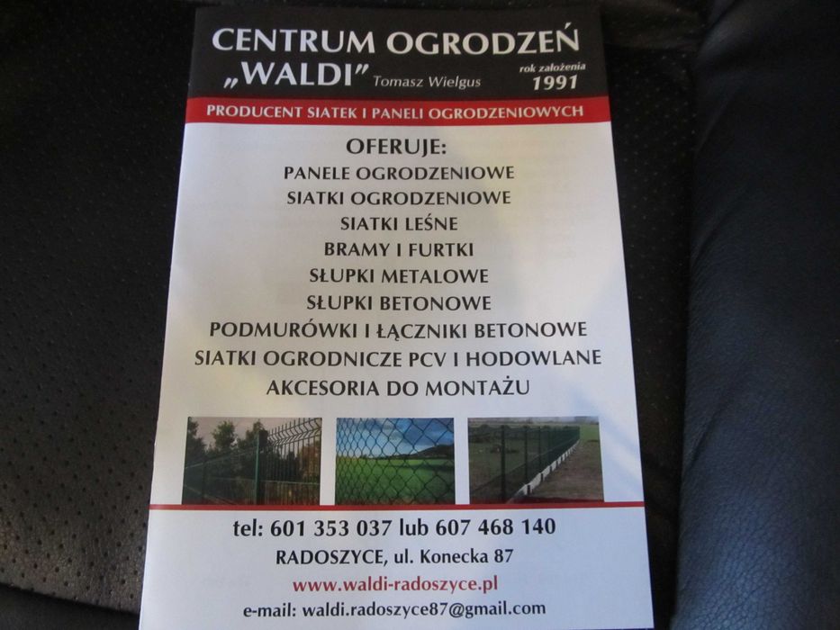 FURTKA PANELOWA 100/150 wys. ocynk + kolor Producent WALDI - Radoszyce