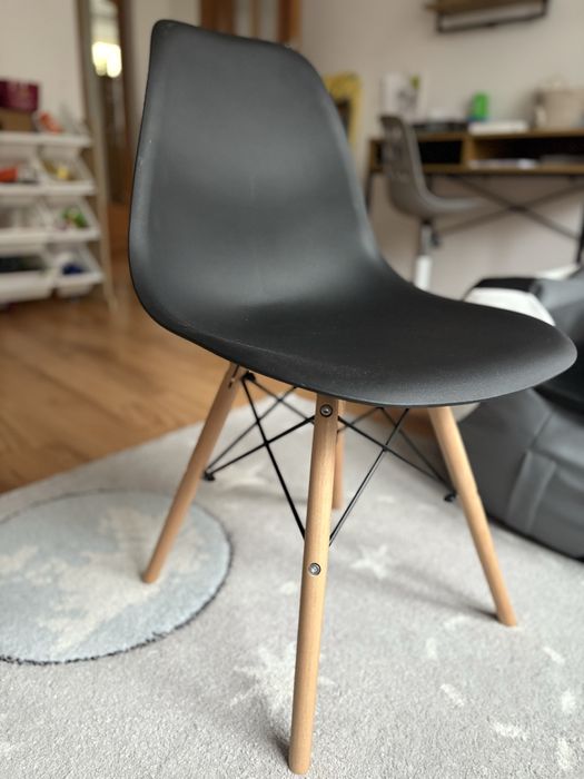 Krzesła czarne/buk 2 szt