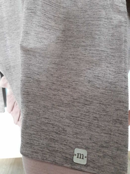 Piękna bluza Monnari rozm S brudny róż metaliczny falbana