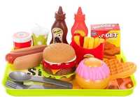 Zabawkowe Jedzenie Fast Food Burger Hot-Dog Zestaw Kuchenny