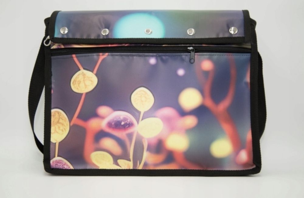 UNIKAT torba laptop 3 w 1 egz. baner grzybki mushrooms psychedelic NOW