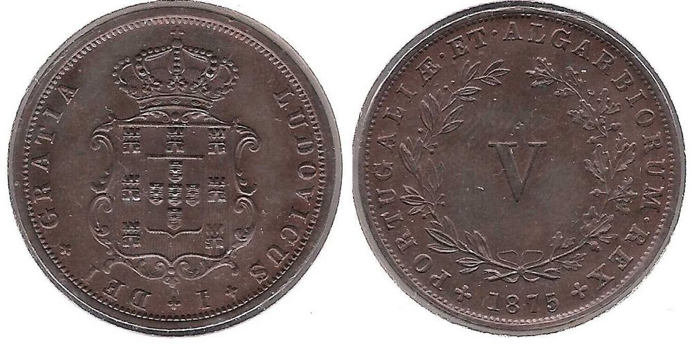 D. Luis - V Reis - 1875 - Quase Nova