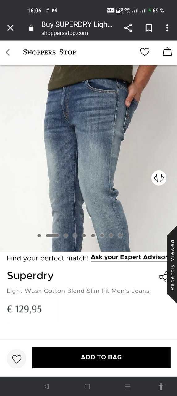 Джинсы Superdry Japan jeans United Kingdom w29 stretch mid blue.