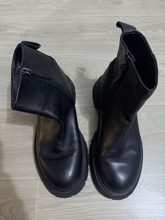 Ботинки zara кожанные