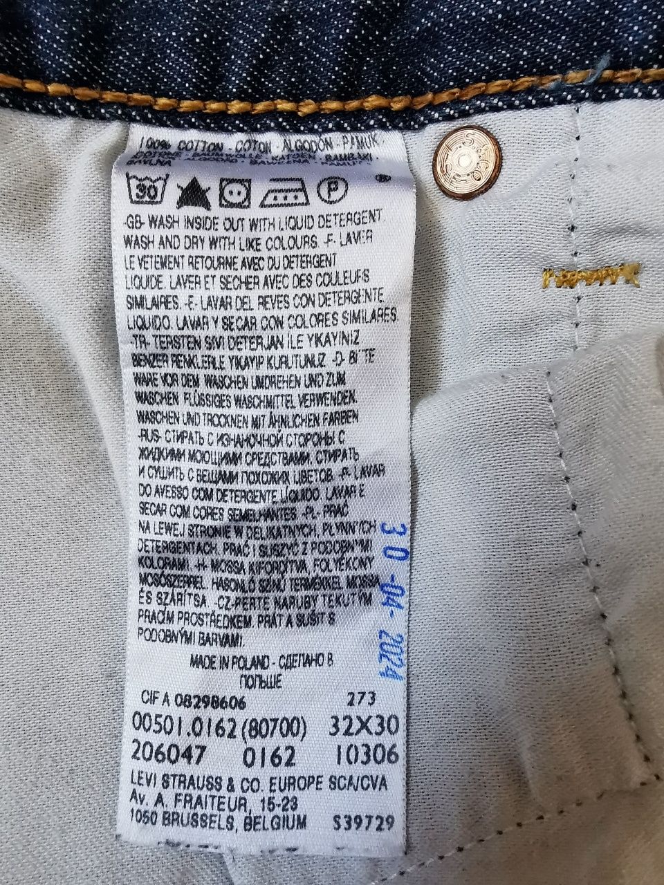 Levi's 501 W32 L30 spodnie jeansowe jeansy Levis Made in Poland