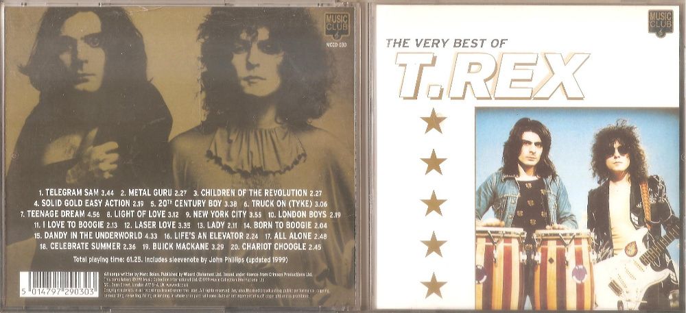 T.REX Marc Bolan - The Very Best - Płyta cd 1991 r. Music Club UK