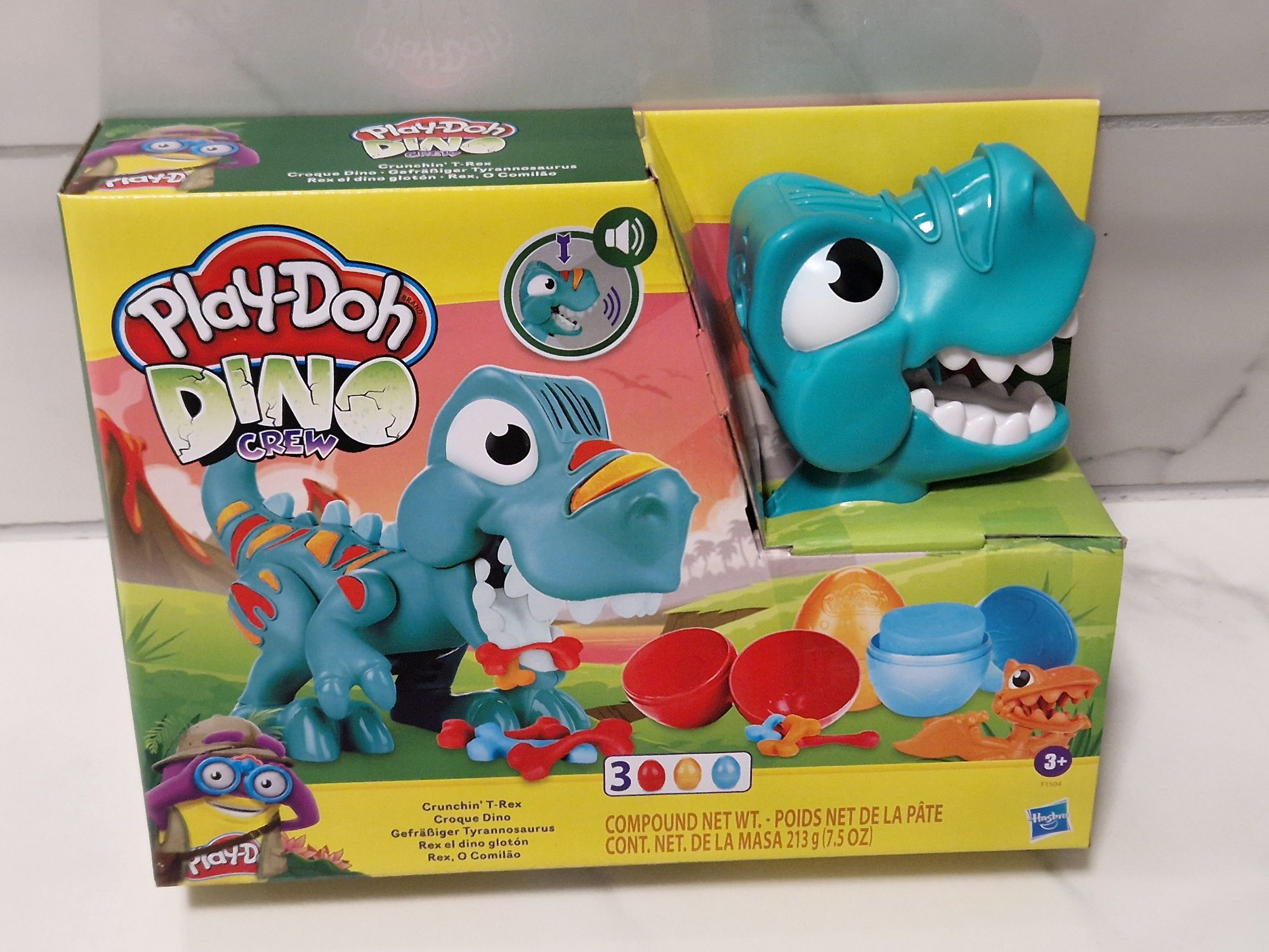 Nowy! Zestaw Play Doh Dino Crew Przeżuwający Dinozaur ciastolina