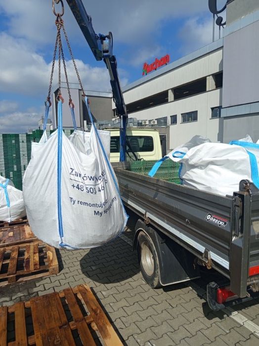 Wywóz GRUZU w workach BIG BAG Transport  HDS Kontenery