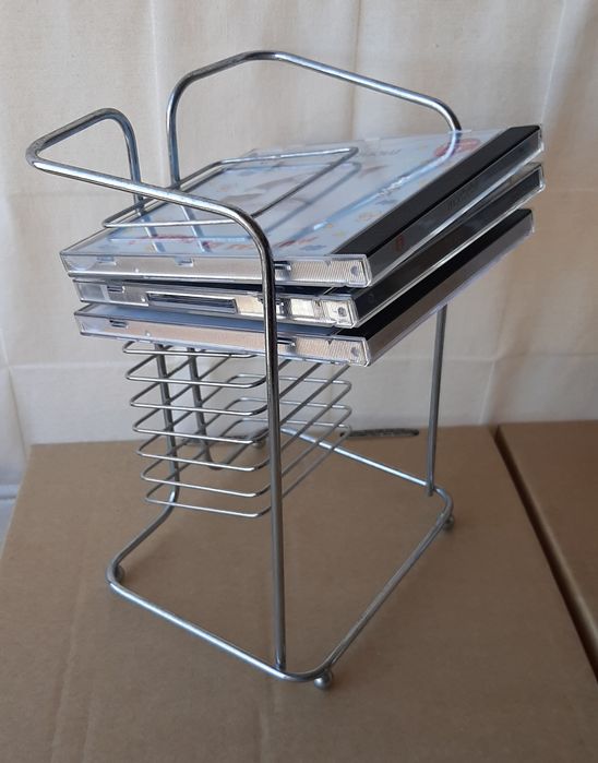 Par de suportes em metal para 20 CDs