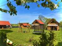 Domki „Leniwe chaty” .Mazury . Gorąca Balia.