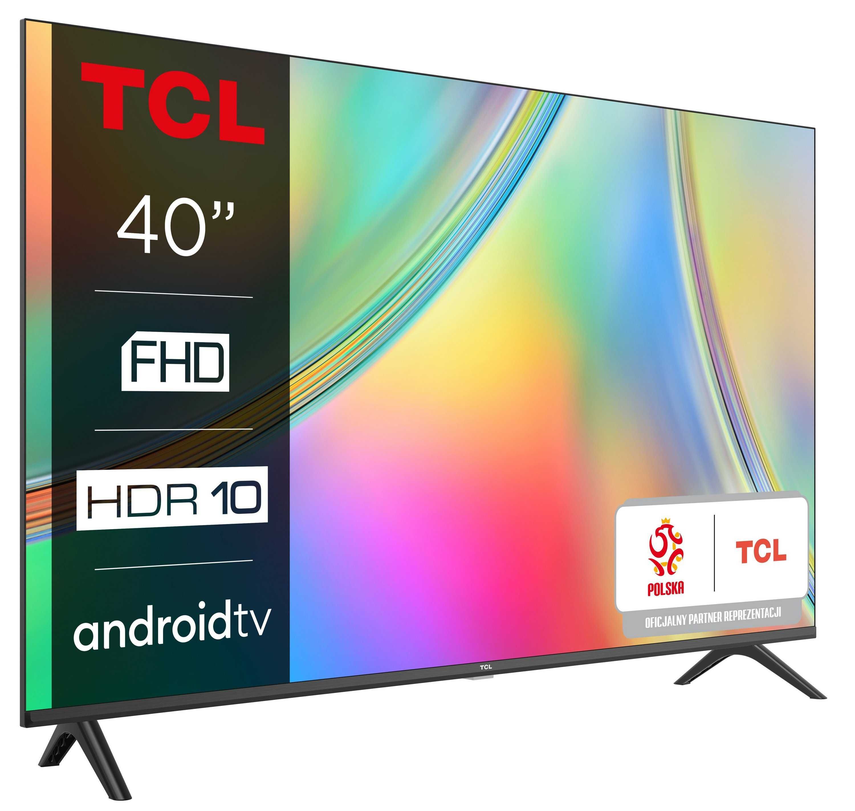Nowy TCL 40 cali FullHD hdr Smart Android WIFI DVB-T2 gw12m telewizor