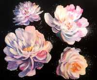 Obraz olejny Kwiaty 50x60 cm Malowany ręcznie