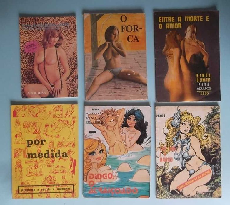 BD erótica para adultos, anos 70. Várias coleções, ver fotos.