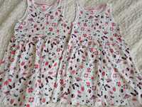 2 szt. Nowe sukienki 110-116 Lupilu dla bliźniaczek