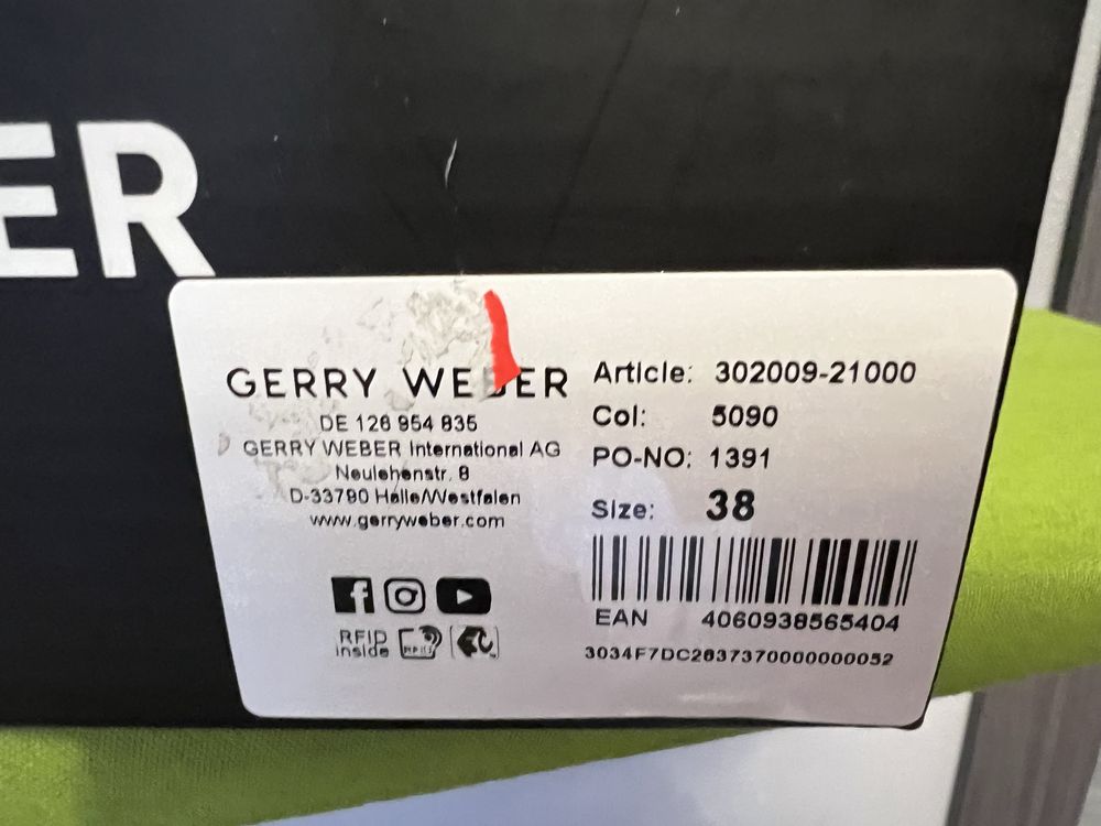 GERRY WEBER Кросівки 'EMILIA 03, розмір 38. Оригінал!!!