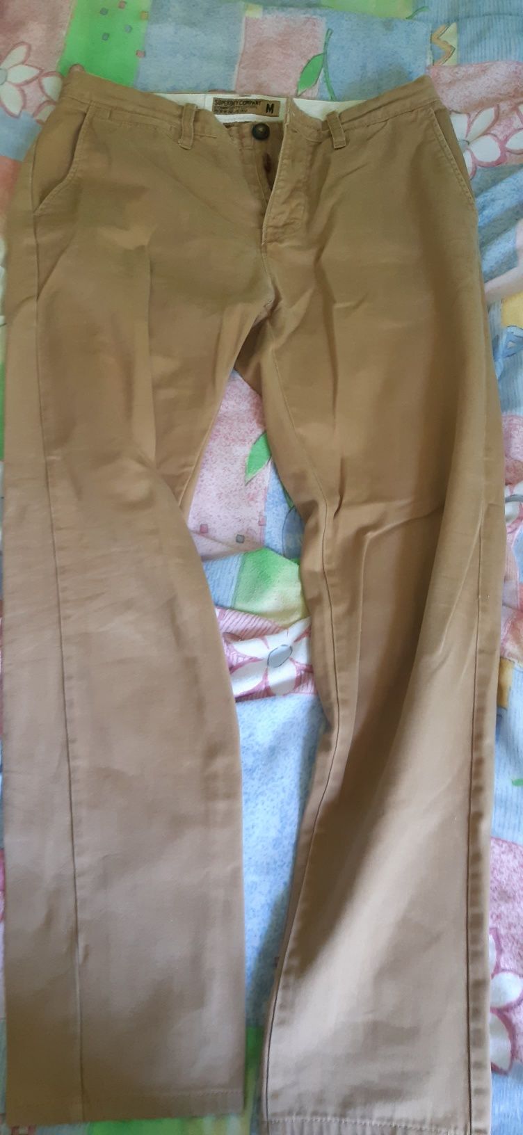 Spodnie bawełniane 38-40 męskie proste