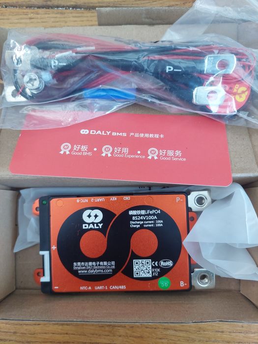 Daly BMS 100A CAN, Li-ion 8S 24V Smart Active Balancer, Bluetooth.
