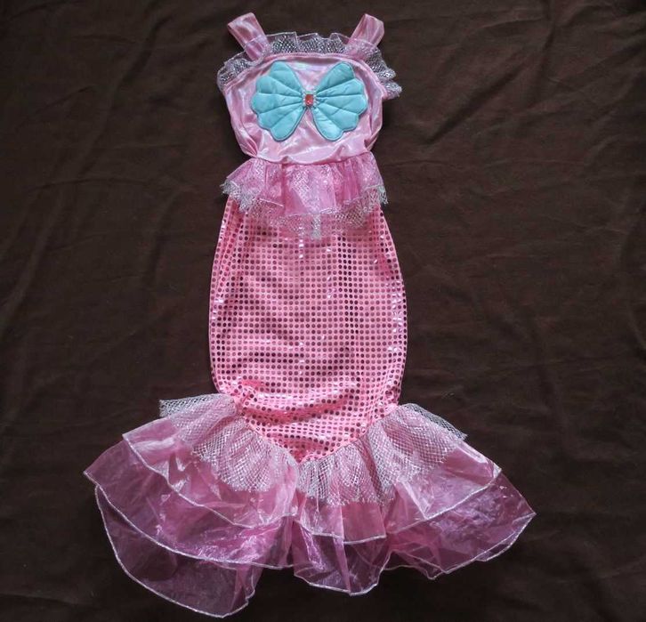 Strój karnawałowy syrenka Arielka r 104, 3-4 lata sukienka syrenka