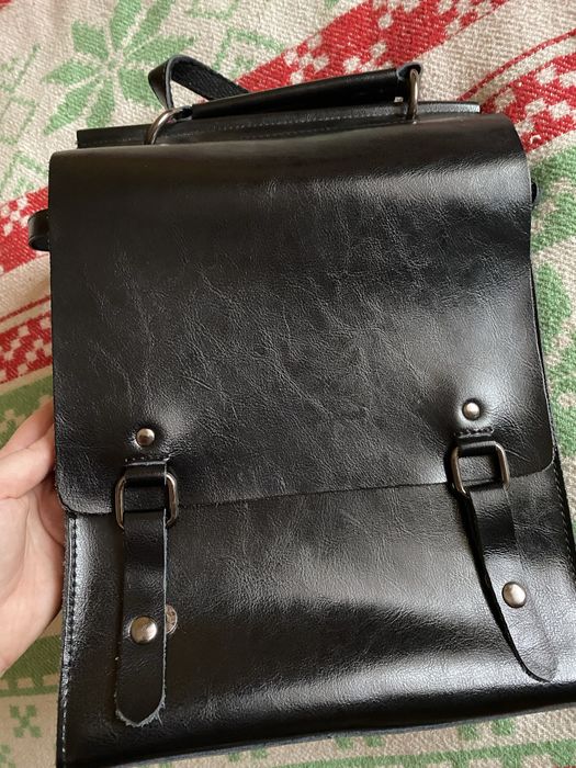 Шкіряна сумка-портфель