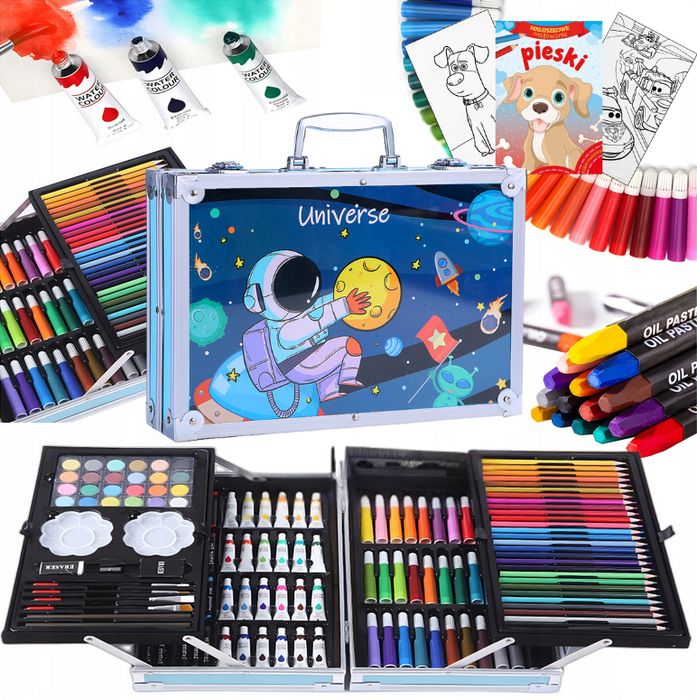 Zestaw Artystyczny w walizce dla dziecka KOLOROWANKA PREZENT