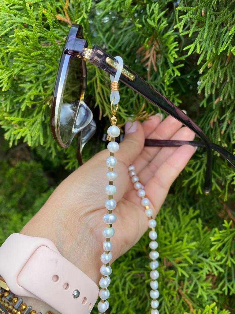 Łańcuszek do okularów z pereł naturalnych!