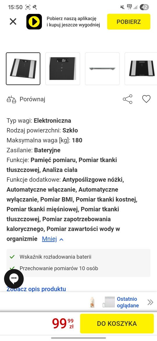 Waga łazienkowa proficare