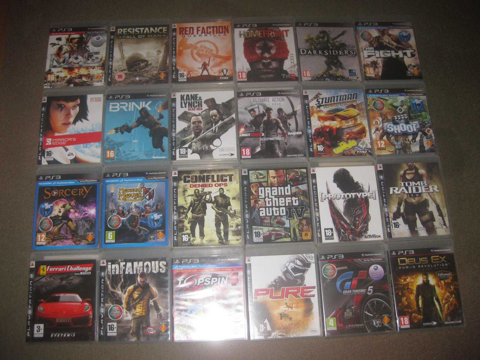 24 Jogos PS3 Completos em excelente estado!